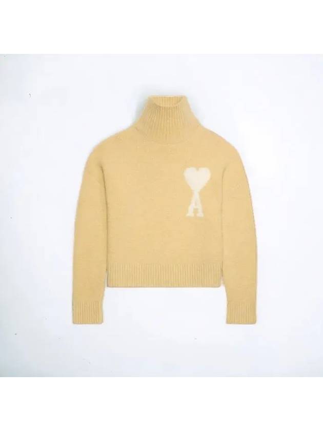 De Coeur Turtleneck Vanilla Cream - AMI - BALAAN 3