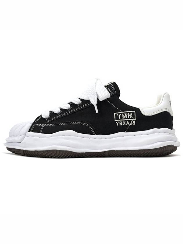 Blakey OG Sole Canvas Low Top Sneakers Black White - MAISON MIHARA YASUHIRO - BALAAN 2