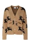 EKD Cotton Silk Cardigan Camel - BURBERRY - BALAAN 2