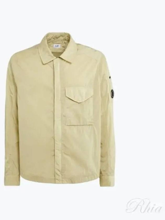 Chrome-R Zip-Up Over Long Sleeve Shirt Beige - CP COMPANY - BALAAN 2