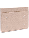 Grain Leather Stitch Card Wallet Beige - MAISON MARGIELA - BALAAN 4