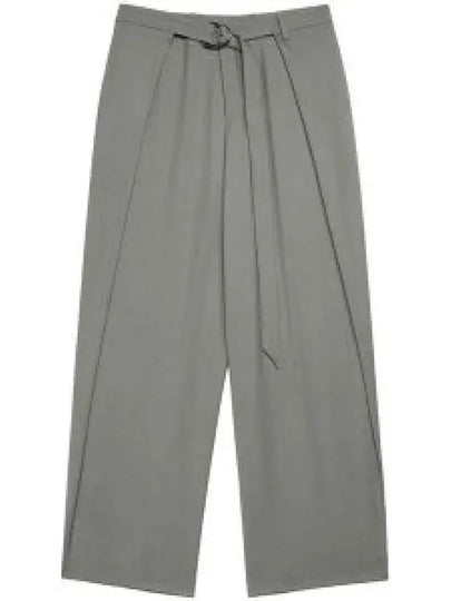 Band Pintuck Wide Pants Mineral Grey - AMI - BALAAN 2