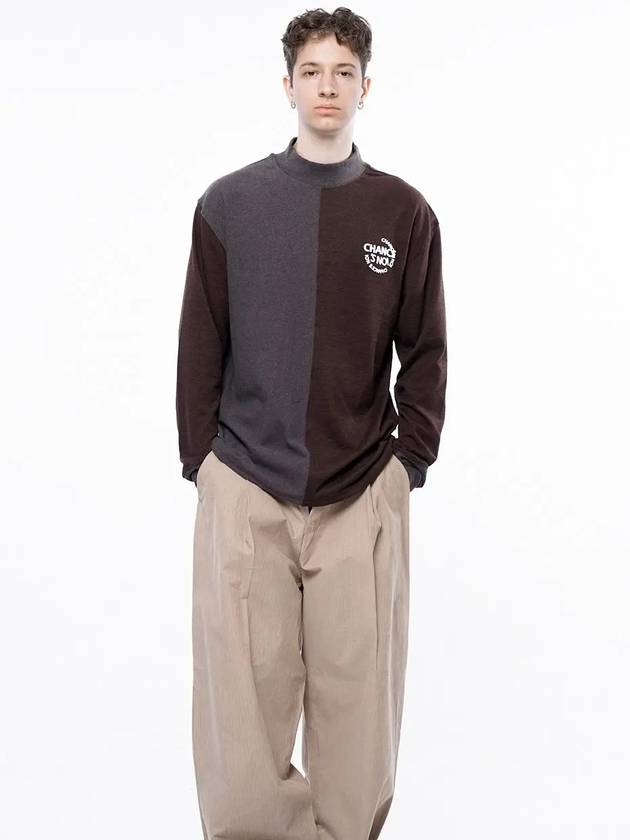 Men s M243MT04BR Circular Reverse Wool Half Neck Sweatshirt Brown - CHANCE'S NOI - BALAAN 9