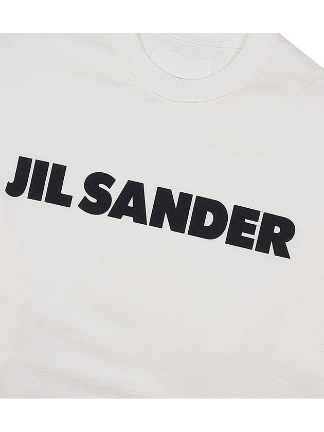 Logo Print Cotton Long Sleeve T-Shirt White - JIL SANDER - BALAAN 7