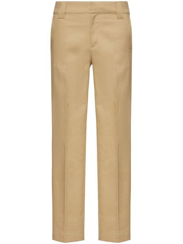 Men's Cotton Gabardine Straight Pants Light Beige - VALENTINO - BALAAN 1