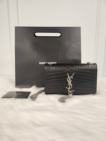 Daol Beomeo Branch Tassel Kate Crocodile Chain Bag 474366 Condition A - SAINT LAURENT - BALAAN 1