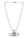 pearl necklace silver - VIVIENNE WESTWOOD - BALAAN.