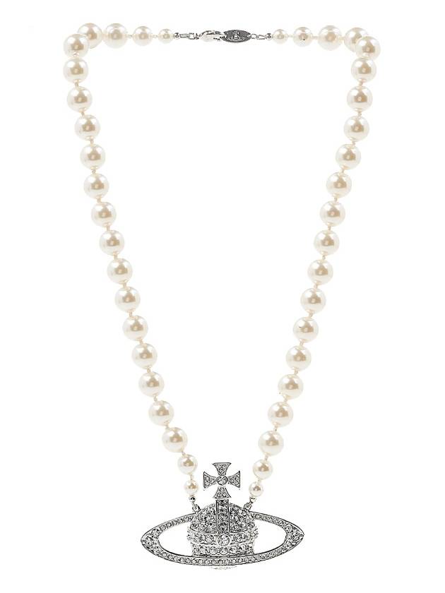 pearl necklace silver - VIVIENNE WESTWOOD - BALAAN.