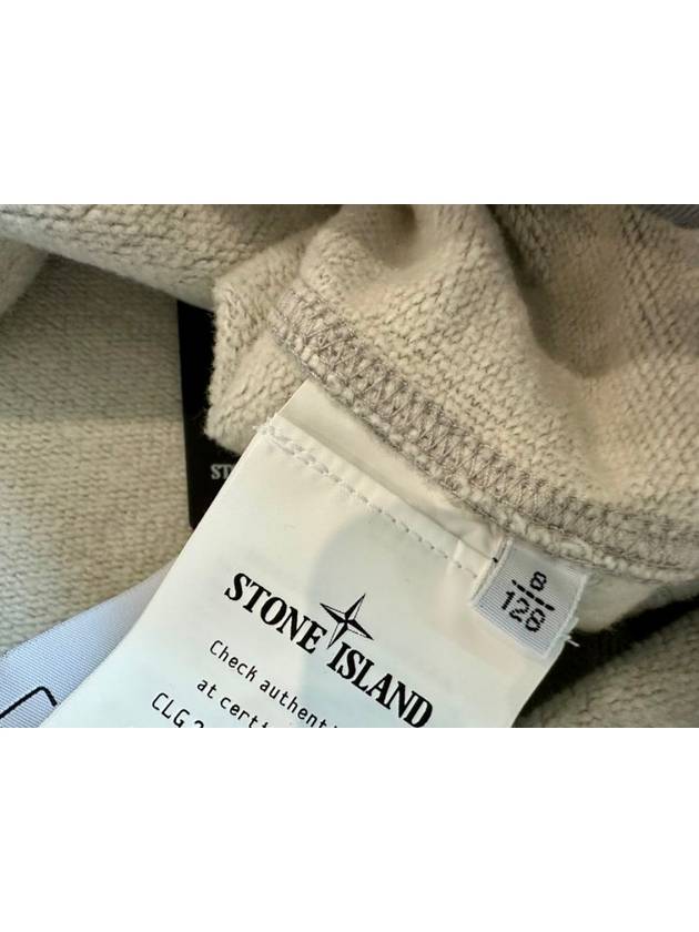 Kids 61620 Organic Cotton Fleece Hoodie Grey - STONE ISLAND - BALAAN 7