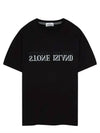 Logo Print Short Sleeve T-Shirt Black - STONE ISLAND - BALAAN 1