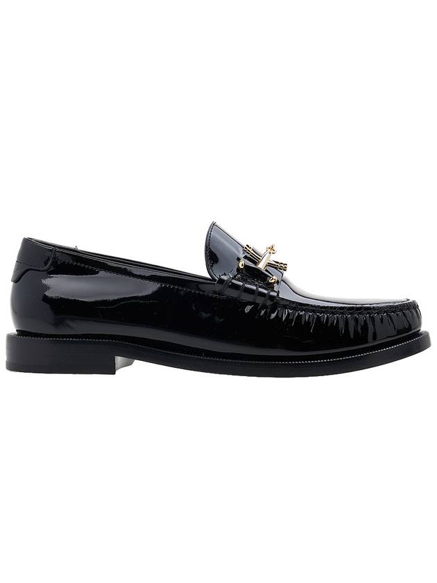 Patent Leather Loafers Black - SAINT LAURENT - BALAAN 3