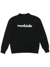 Whole garment lettering wool knit BLACK - MONBIRDIE GOLF - BALAAN 6