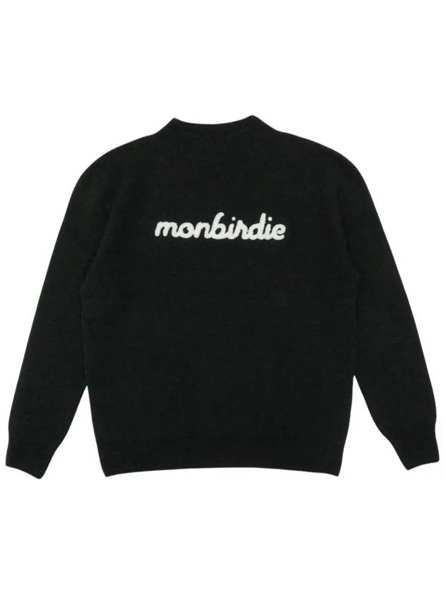 Whole garment lettering wool knit BLACK - MONBIRDIE GOLF - BALAAN 6