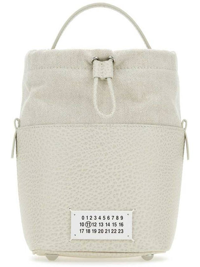 5AC Number Logo Texture Leather Bucket Bag Grey - MAISON MARGIELA - BALAAN 2