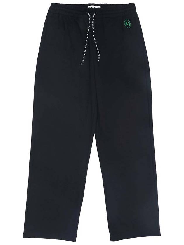 Relaxed Sweat Straight Pants Black - THE GREEN LAB - BALAAN 5