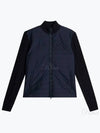 Women's Wren Knitted Hybrid Zip-Up Jacket Navy - J.LINDEBERG - BALAAN 2