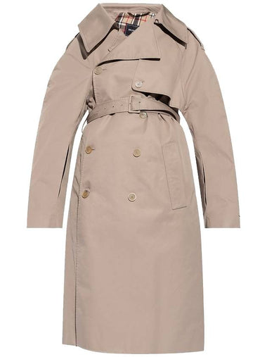 double breasted overfit trench coat beige - BALENCIAGA - BALAAN 1