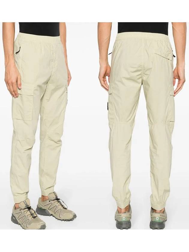 Stretch Cotton Tela Paracadute Cargo Straight Pants Pistachio - STONE ISLAND - BALAAN 2