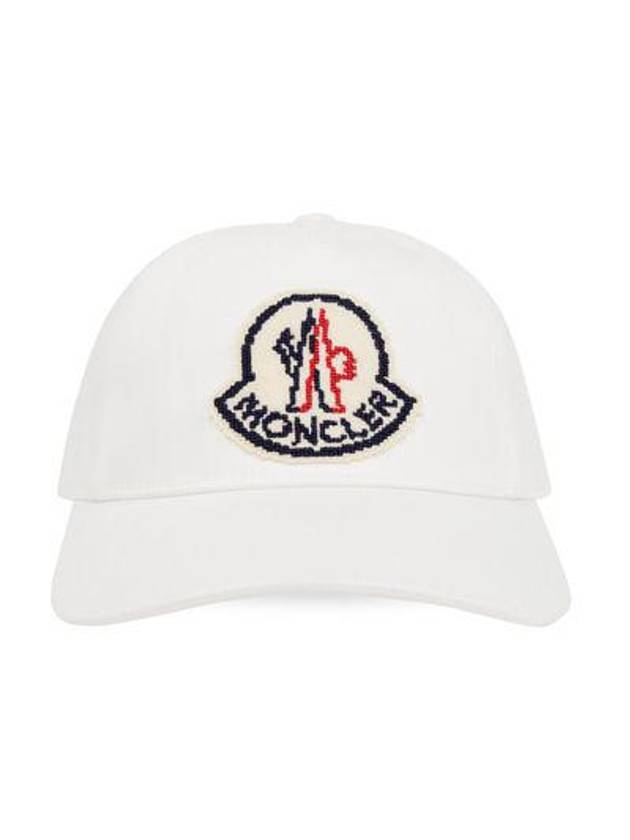 Logo Patch Ball Cap White - MONCLER - BALAAN 2