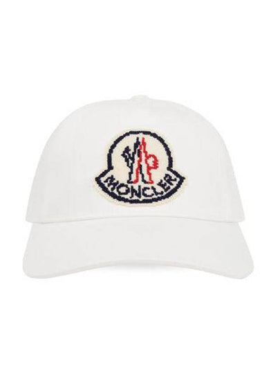 Logo Patch Ball Cap White - MONCLER - BALAAN 2