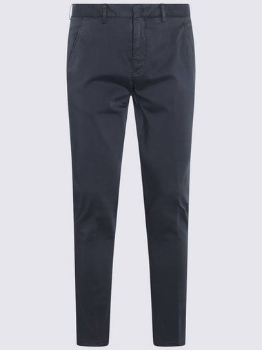 Pt Torino Navy Blue Cotton Blend Trousers - PT TORINO - BALAAN 1