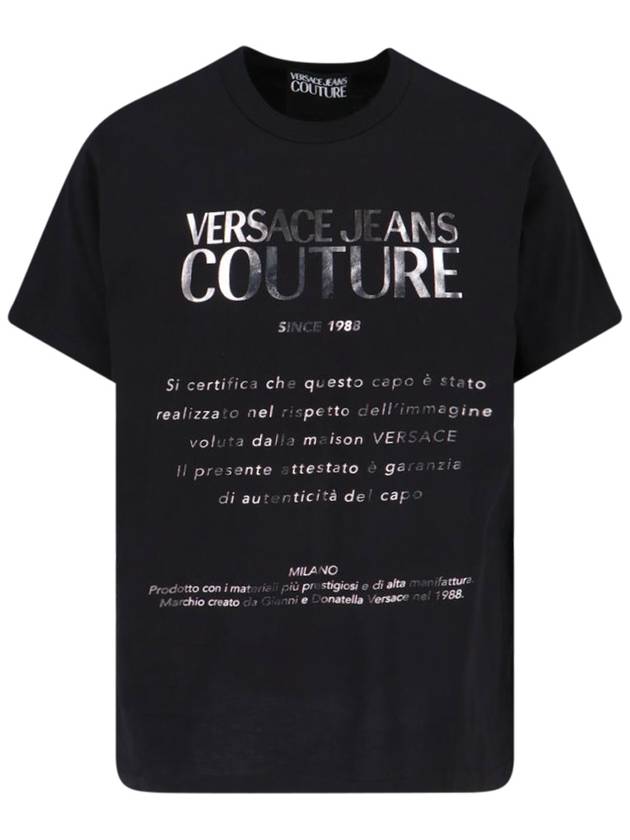 VERSACE JEANS COUTURE T-shirts and Polos Black - VERSACE - BALAAN 1