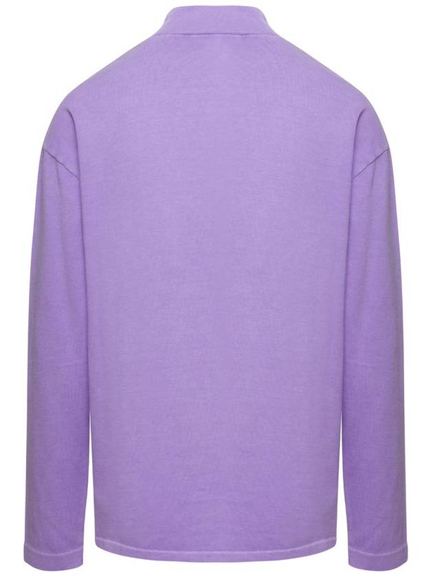 Lilac Crewneck Pullover With Embroidered Motif In Cotton Unisex - ERL - BALAAN 2