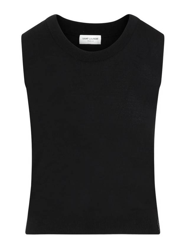 Long Sleeve T-Shirt 774404Y75YW1000 P24 BLACK - SAINT LAURENT - BALAAN 2