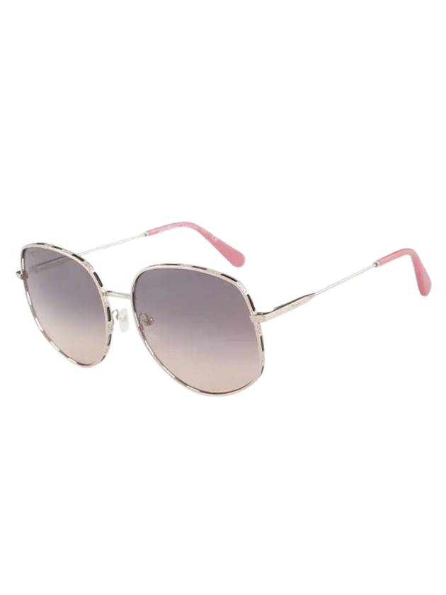 Eyewear Irregular Metal Sunglasses Pink - SALVATORE FERRAGAMO - BALAAN 1