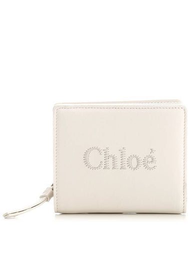 Sense Soft Leather Half Wallet White - CHLOE - BALAAN 1