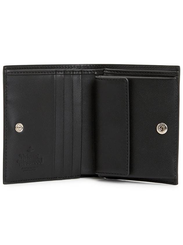 Logo Two-Fold Half Wallet Black - VIVIENNE WESTWOOD - BALAAN 5