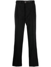 Wool Straight Pants Black - PRADA - BALAAN 2