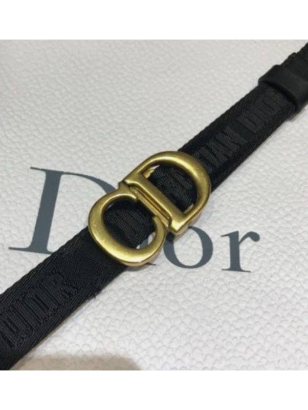 Saddle 20mm Ultrasmooth Calfskin Leather Belt Black - DIOR - BALAAN 7