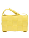 Cassette Intrecciato Small Cross Bag Yellow - BOTTEGA VENETA - BALAAN 1