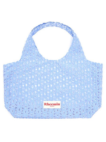 Flower jacquard shopper SKY BLUE - RHEEMIN - BALAAN 1