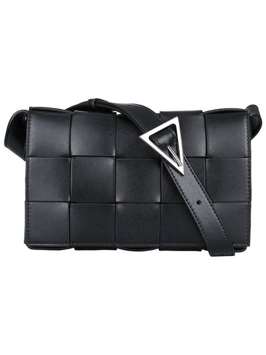 Urban Leather Crossbody Cassette Black Silver - BOTTEGA VENETA - BALAAN 2