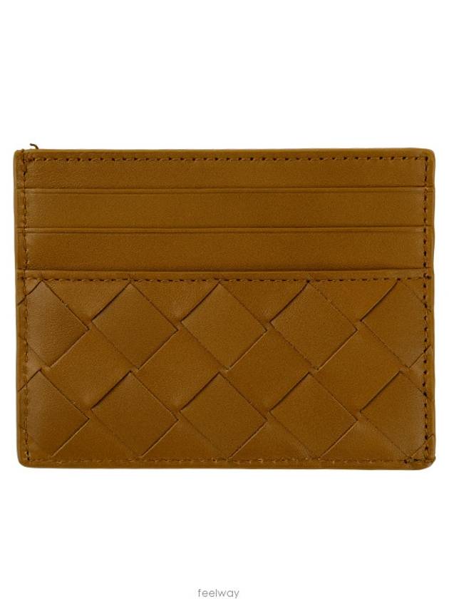 Intrecciato Leather Card Wallet Brown - BOTTEGA VENETA - BALAAN 4