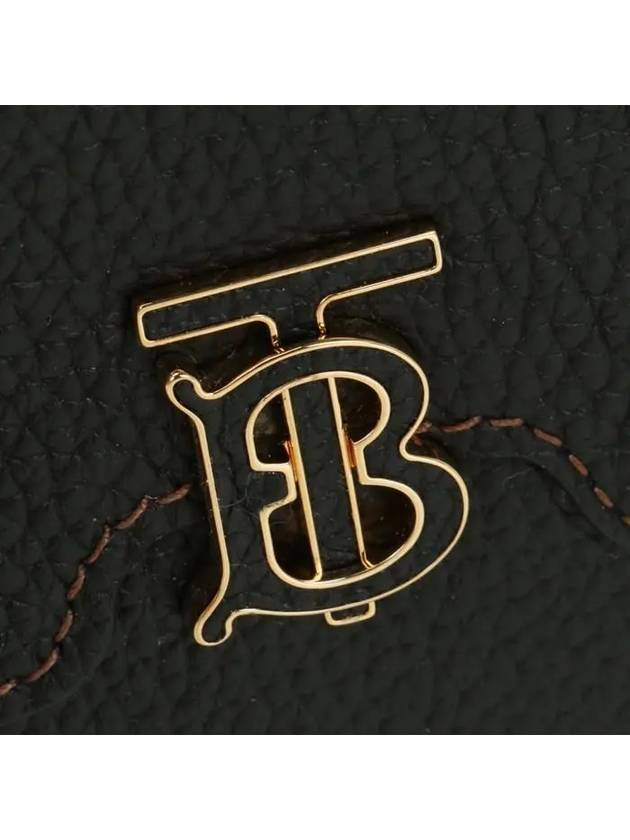 TB Grainy Leather Half Wallet Black - BURBERRY - BALAAN 7