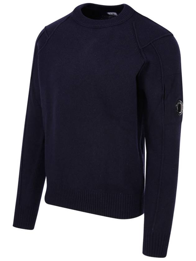 Lens Wappen Wool Blend Knit Top Navy - CP COMPANY - BALAAN 3