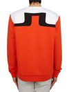 Men's Jeff Crew Neck Polyester Sweatshirt Fiery Red - J.LINDEBERG - BALAAN 5