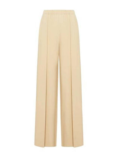 Gara Silk Wide Pants Beige - MAX MARA - BALAAN 1