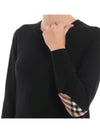 women elbow patch knit black - BURBERRY - BALAAN 1