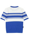 striped ribbed three-quarter sweater OF2704LABLUE - ONOFF - BALAAN 3