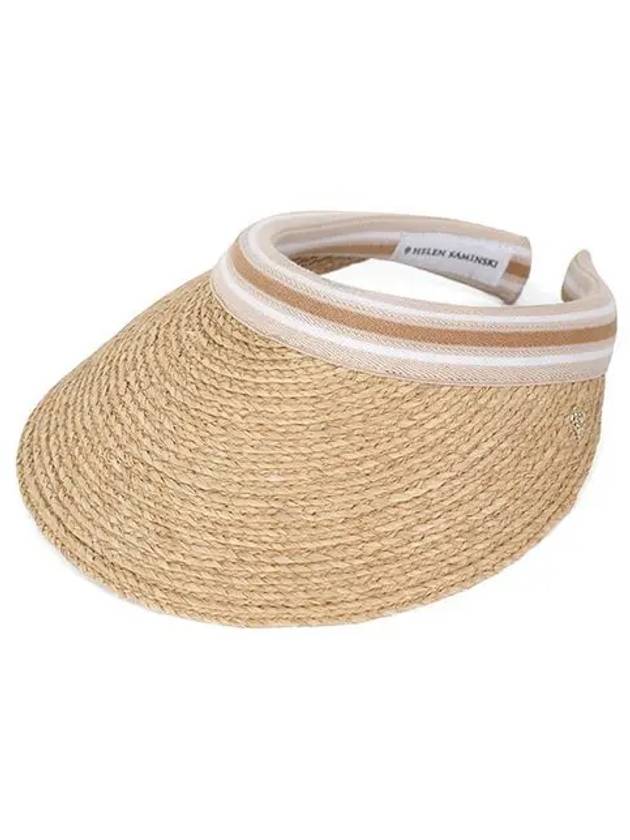 Bianca Visor Hat Natural Nougat Stripe - HELEN KAMINSKI - BALAAN 2