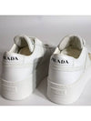 Downtown Bold Leather Low Top Sneakers White - PRADA - BALAAN 7