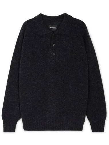 Men's Ghost Pressure Polo Knit Top Charcoal - HOWLIN' - BALAAN 1