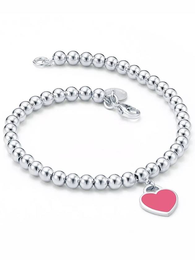 Return To Heart Ball Bracelet Silver Dark Rose - TIFFANY & CO. - BALAAN 4