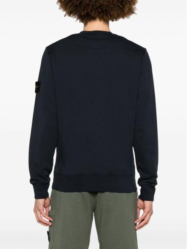 Wappen Patch Garment Dyed Sweatshirt Navy - STONE ISLAND - BALAAN 6