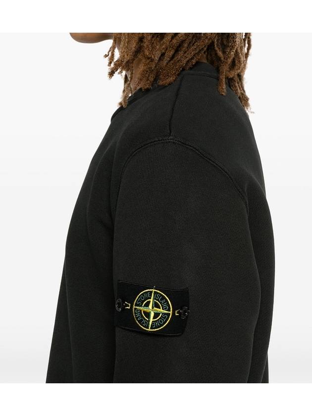 Compass Badge Sweatshirt Black - STONE ISLAND - BALAAN 5