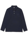 Men s Logo Embroidered Classic Long Sleeve Polo T Shirt NAVY - 20THHOLE - BALAAN 10